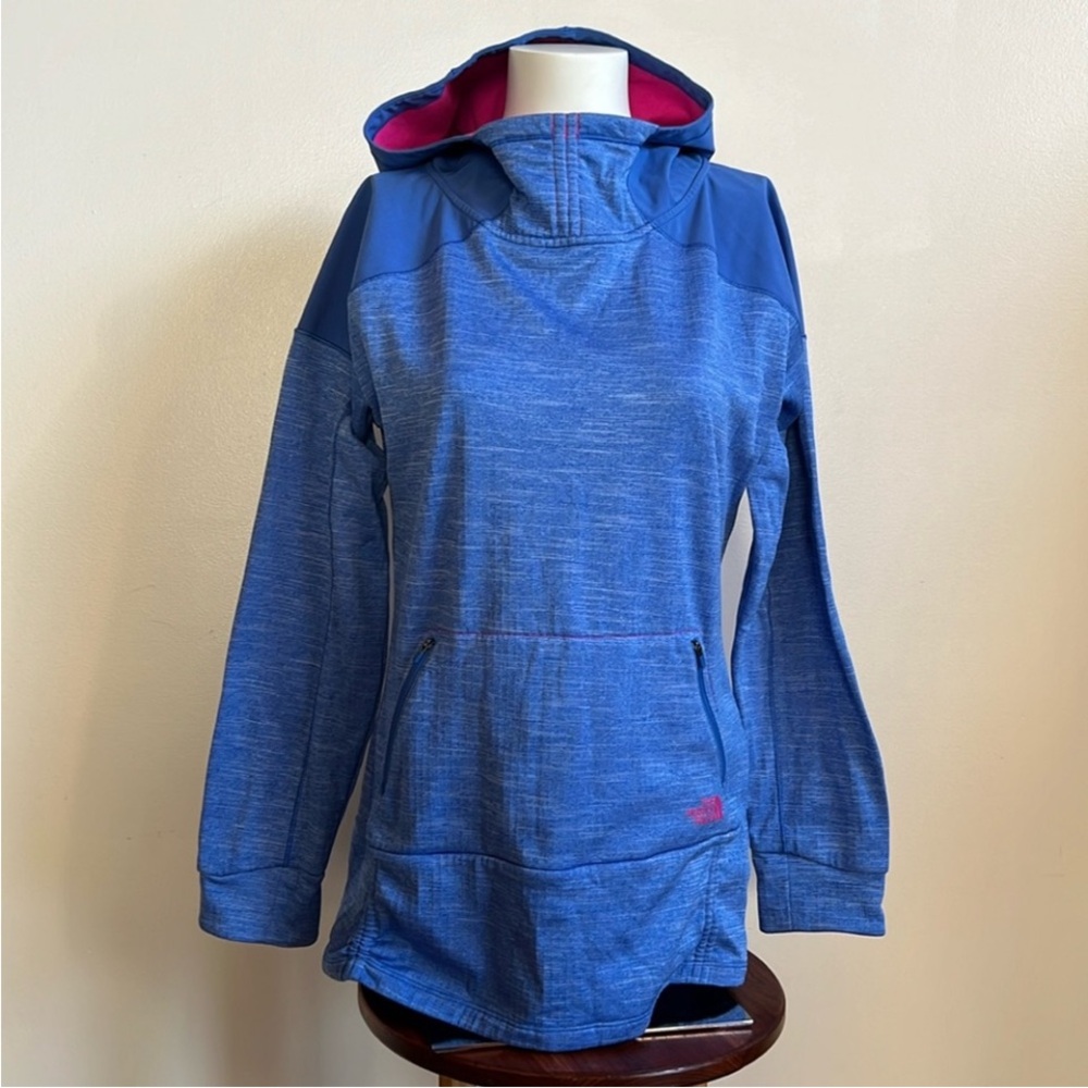 The North Face Pink and Blue Mountain Athletics Hoodie